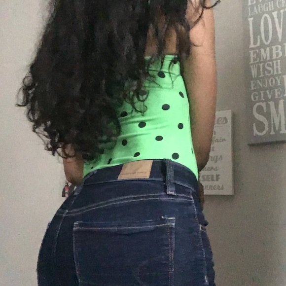 Green Polka Dot Bodysuit - Picture 2 of 2